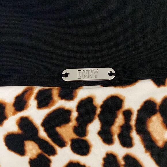 NWT- DKNY- high waisted leopard print bikini bottoms- Size large - Picture 8 of 9